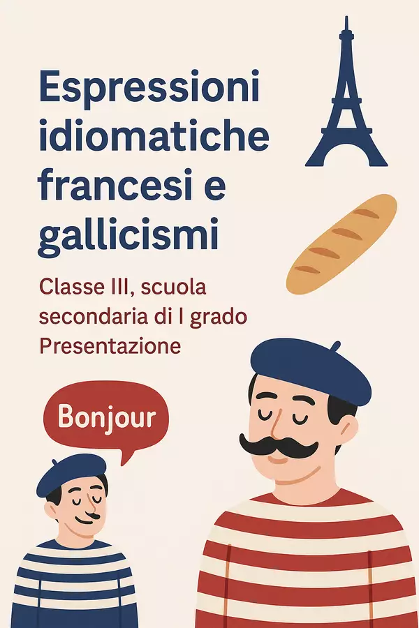 Espressioni idiomatiche francesi e gallicismi Presentazioni / Lavagne - Espressioni idiomatiche francesi e gallicismi - English Classroom 🇬🇧 - Pagina di copertina