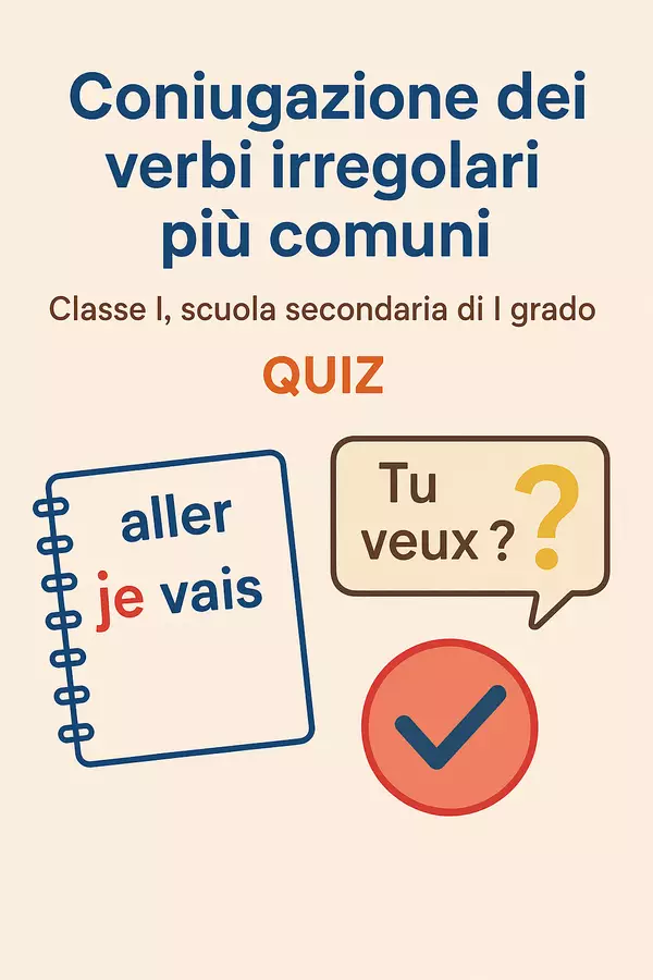 Coniugazione dei verbi irregolari più comuni Quiz - Coniugazione dei verbi irregolari più comuni - English Classroom 🇬🇧 - Pagina di copertina