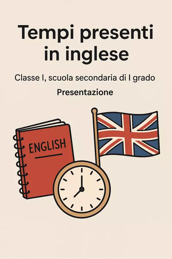 Tempi presenti in inglese Presentazioni / Lavagne - Tempi presenti in inglese - English Classroom 🇬🇧 - Pagina di copertina
