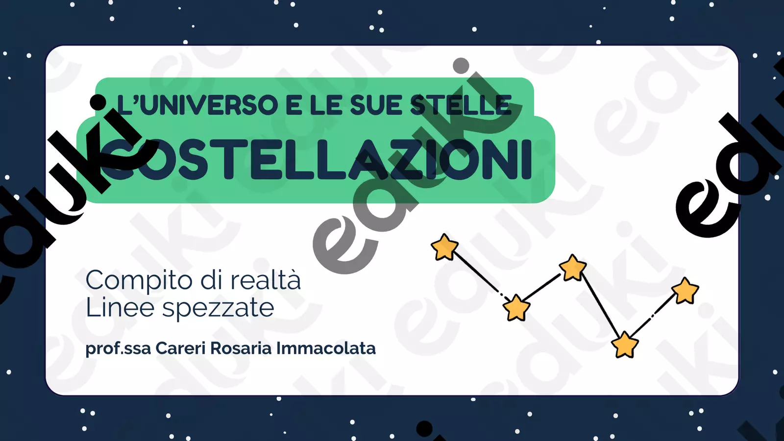 costellazioni classe prima Materiale di supporto/inclusione - costellazioni classe prima - Le Avventure di un Matematico allo Sbaraglio - Pagina di copertina