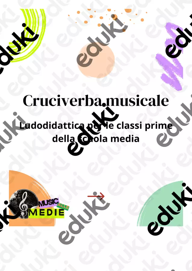Cruciverba musicale Giochi - Cruciverba musicale - MusicAlleMedie - Pagina di copertina