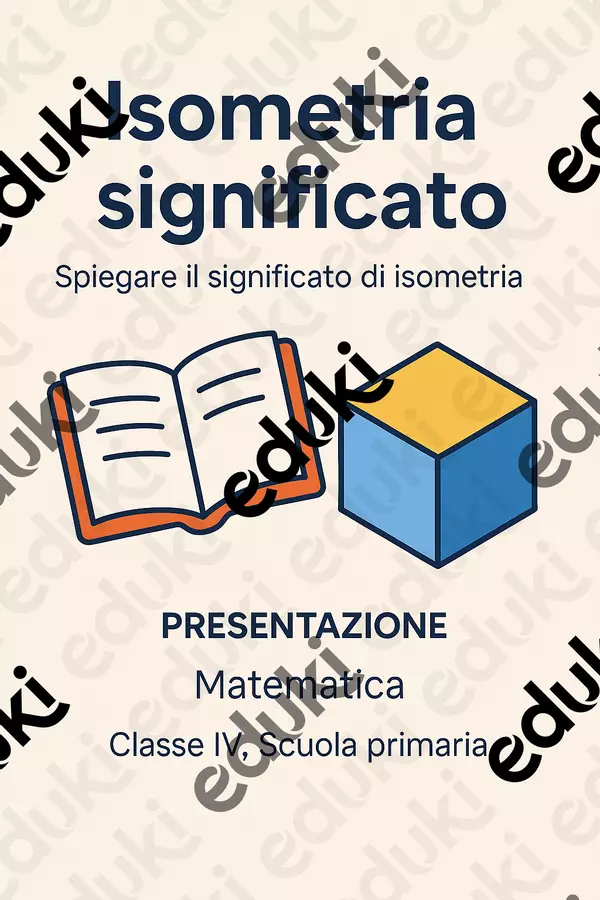 Spiegare il significato di isometria Presentazioni / Lavagne - Spiegare il significato di isometria - Matematica Insieme - Pagina di copertina