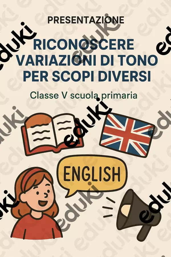 Riconoscere variazioni di tono per scopi diversi Presentazioni / Lavagne - Riconoscere variazioni di tono per scopi diversi - English Classroom 🇬🇧 - Pagina di copertina
