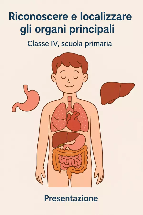 Riconoscere e localizzare gli organi principali Presentazioni / Lavagne - Riconoscere e localizzare gli organi principali - Scienza Magica - Pagina di copertina