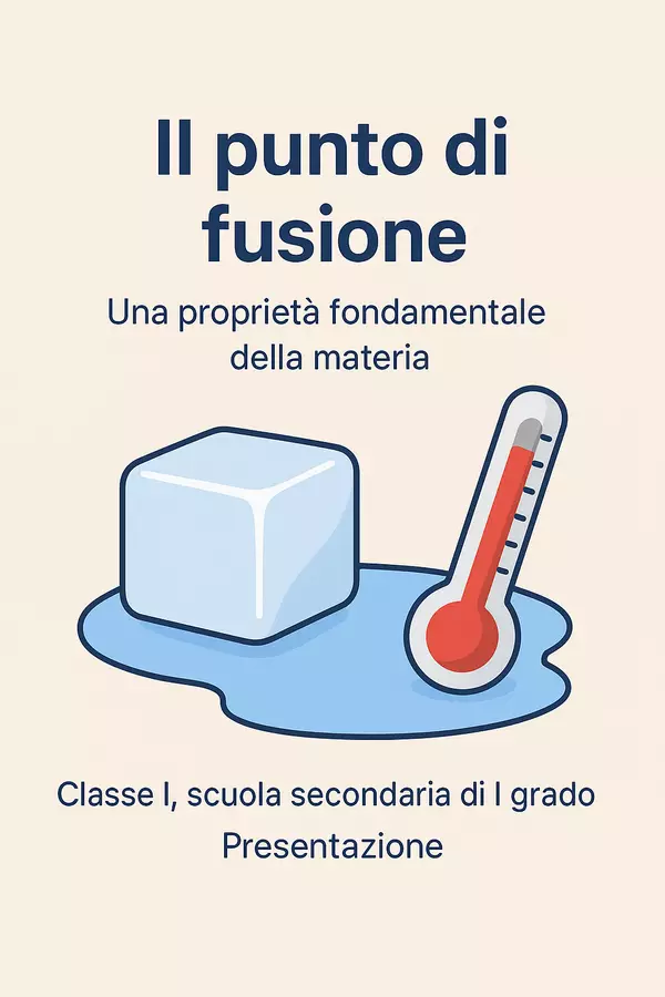 Il punto di fusione - Una proprietà fondamentale della materia Presentazioni / Lavagne - Il punto di fusione - Una proprietà fondamentale della materia - Scienza Magica - Pagina di copertina