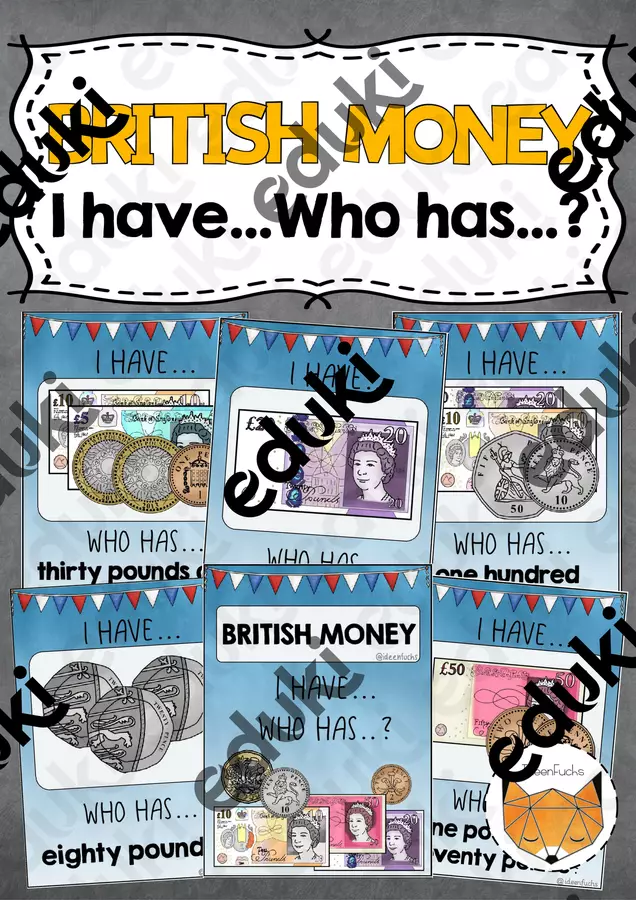 British money (I have...who has...) Schede informative - British money (I have...who has...) - ideenfuchs - Pagina di copertina