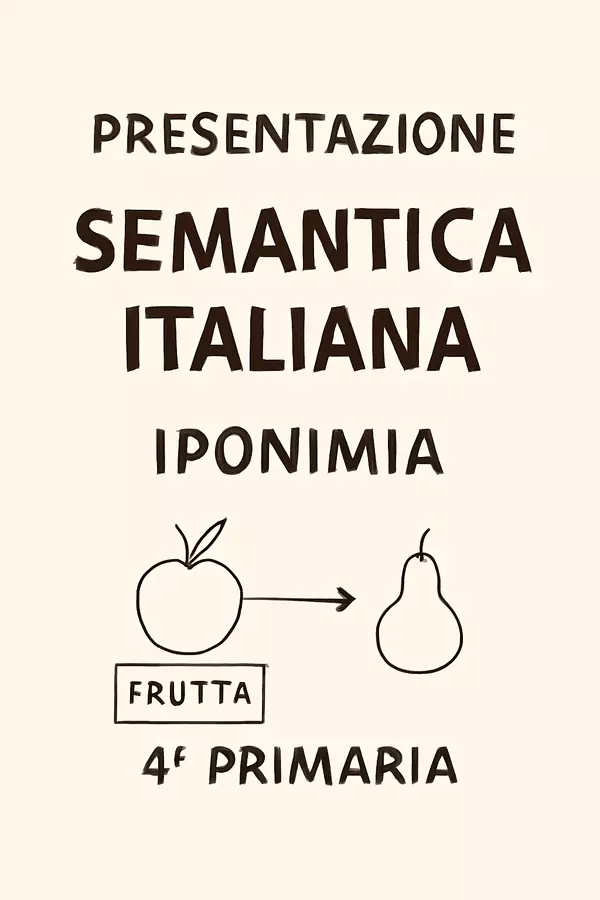 Semantica Italiana: Scoprire l'Iponimia Presentazioni / Lavagne - Semantica Italiana: Scoprire l'Iponimia - Maestra di Italiano - Pagina di copertina