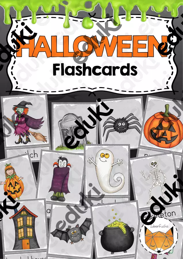 Halloween Flashcards Schede informative - Halloween Flashcards - ideenfuchs - Pagina di copertina