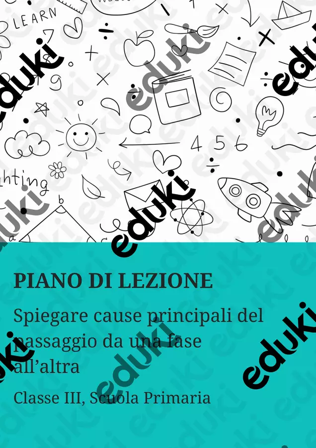 Spiegare cause principali del passaggio da una fase all’altra Piani di lezione - Spiegare cause principali del passaggio da una fase all’altra - La Macchina del Sapere - Pagina di copertina
