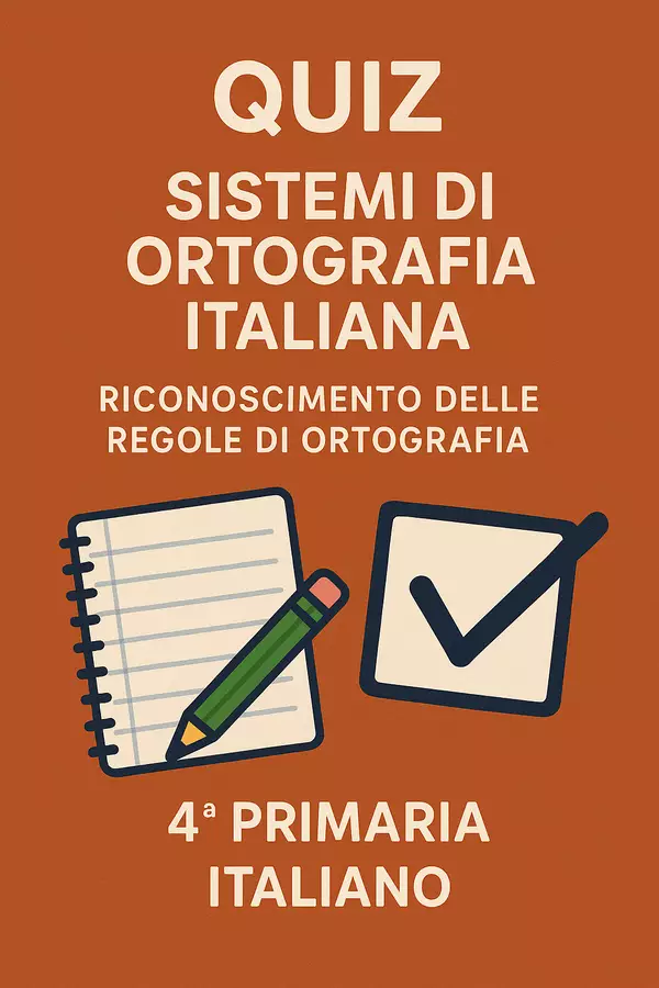 Sistemi di ortografia italiana: Quiz sul riconoscimento delle regole Quiz - Sistemi di ortografia italiana: Quiz sul riconoscimento delle regole - Maestra di Italiano - Pagina di copertina