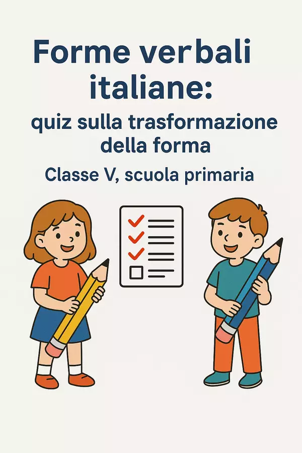 Quiz sulla trasformazione della forma attiva-passiva Compiti in classe/Test - Quiz sulla trasformazione della forma attiva-passiva - Maestra di Italiano - Pagina di copertina