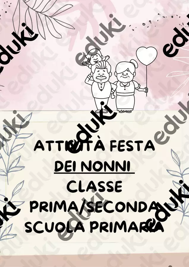 i miei nonni Esercizi - i miei nonni - Maestra Nada - Pagina di copertina