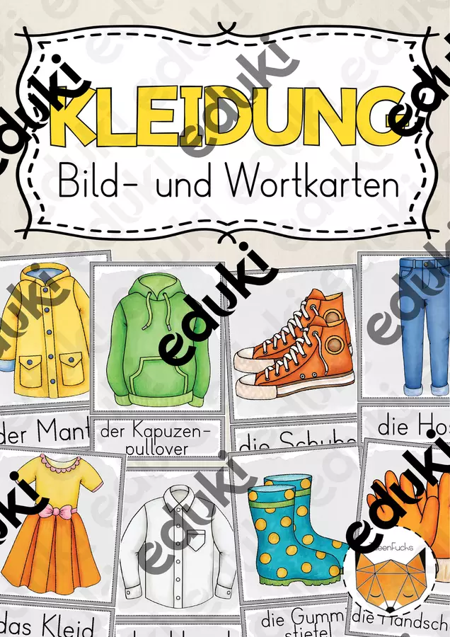 Abbigliamento-tedesco Schede informative - Abbigliamento-tedesco - ideenfuchs - Pagina di copertina