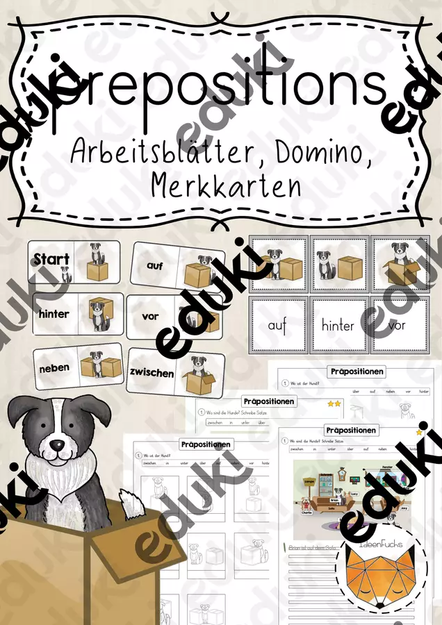 Preposizioni in tedesco-Raccolta Schede informative - Preposizioni in tedesco-Raccolta - ideenfuchs - Pagina di copertina