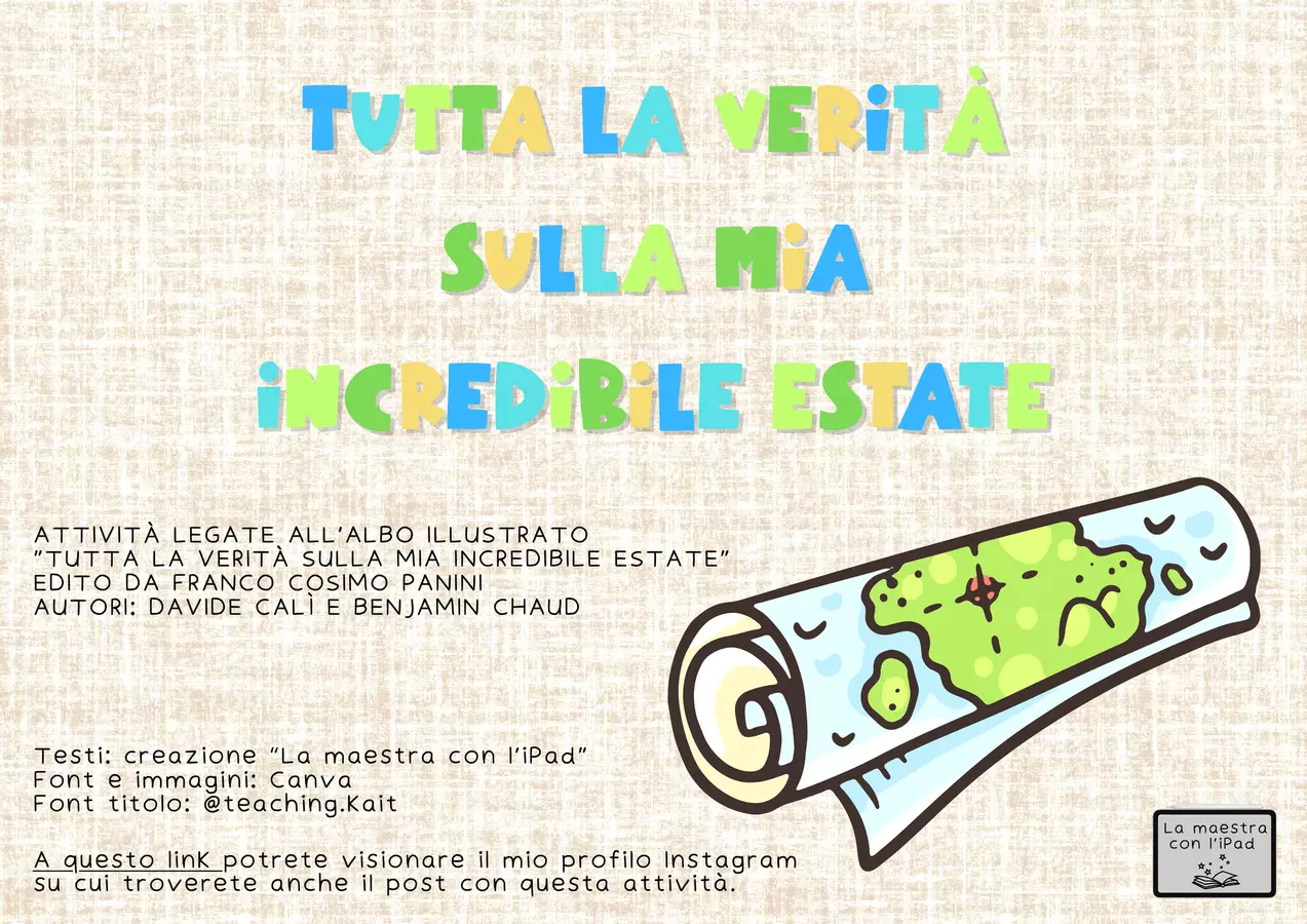 Tutta la verità sulla mia incredibile estate Piani di lezione - Tutta la verità sulla mia incredibile estate - La maestra con l’iPad - Pagina di copertina