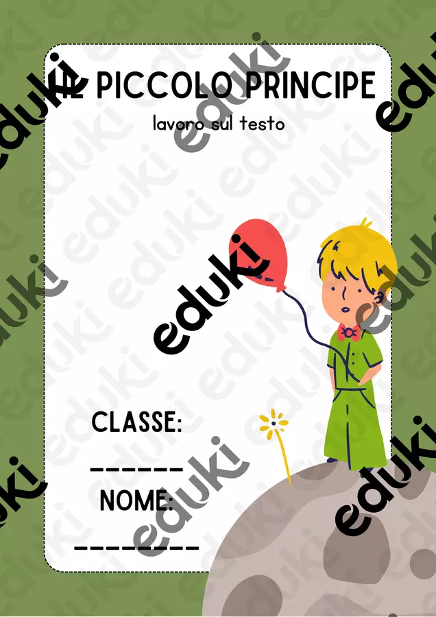 Schede didattiche Il Piccolo Principe Esercizi - Schede didattiche Il Piccolo Principe - MilleLibriPerBambini - Pagina di copertina