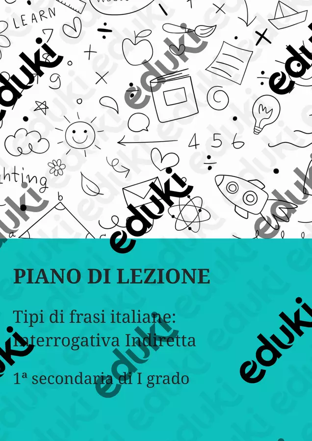 Tipi di frasi italiane: Interrogativa Indiretta Piani di lezione - Tipi di frasi italiane: Interrogativa Indiretta - Maestra di Italiano - Pagina di copertina