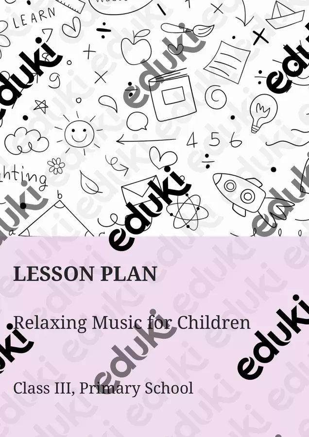 Relaxing Music for Children Piani di lezione - Relaxing Music for Children - Scuola a Colori - Pagina di copertina