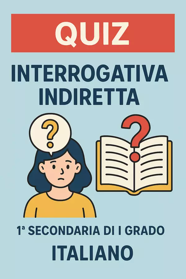 Interrogativa Diretta vs. Indiretta Quiz - Interrogativa Diretta vs. Indiretta - Maestra di Italiano - Pagina di copertina