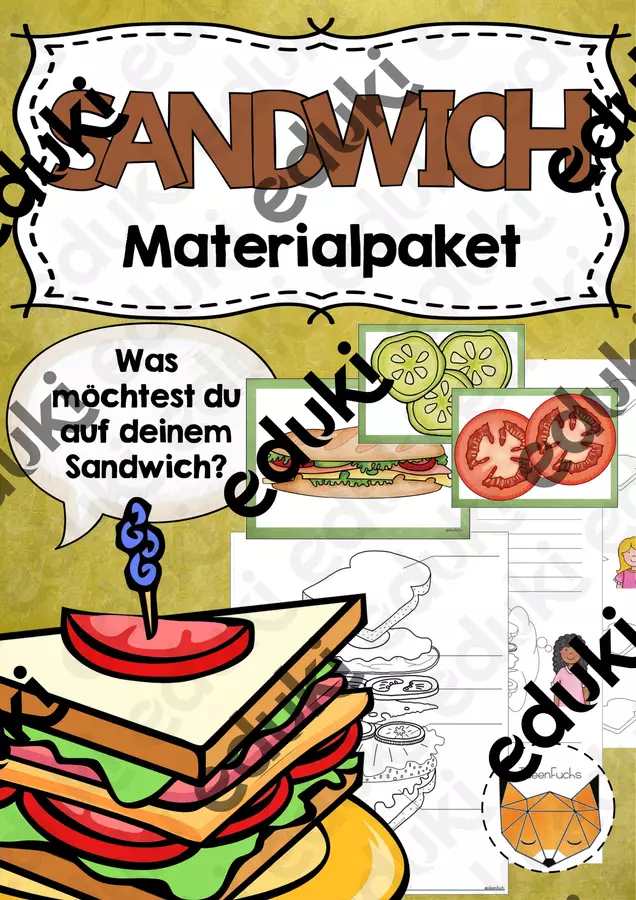 Sandwich (tedesco) Flashcard - Sandwich (tedesco) - ideenfuchs - Pagina di copertina