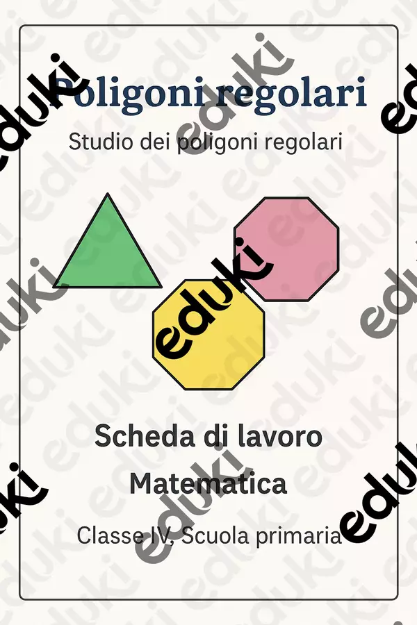Studio dei poligoni regolari Schede informative - Studio dei poligoni regolari - Matematica Insieme - Pagina di copertina