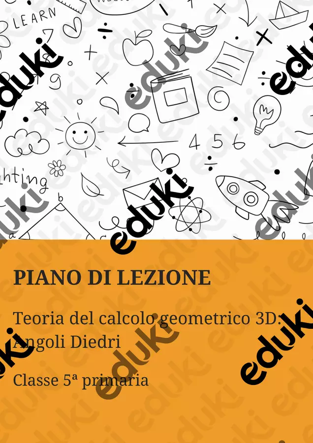 Teoria del calcolo geometrico 3D: Angoli Diedri Piani di lezione - Teoria del calcolo geometrico 3D: Angoli Diedri - Matematica Insieme - Pagina di copertina