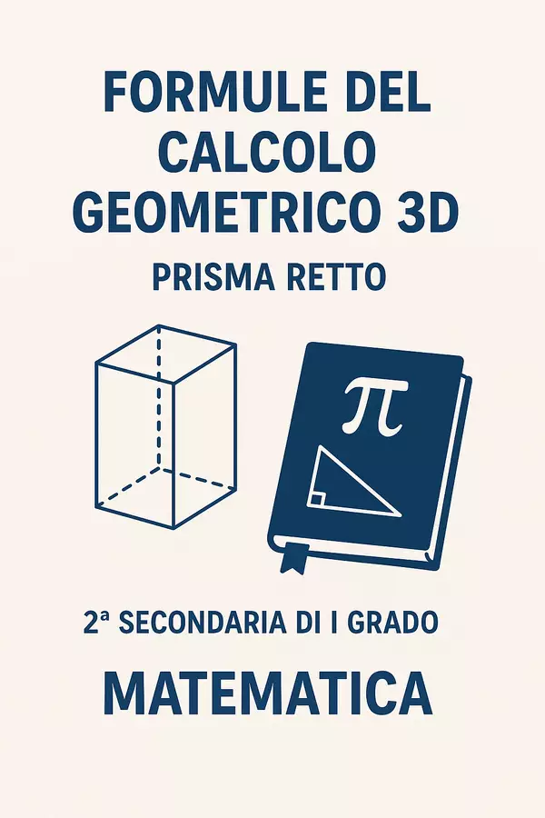 Calcolo del Volume e Area dei Prismi Retti Presentazioni / Lavagne - Calcolo del Volume e Area dei Prismi Retti - Matematica Insieme - Pagina di copertina