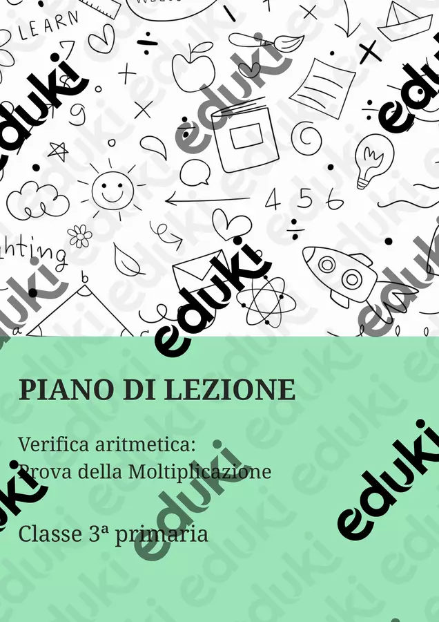 Piano di Lezione: Verifica della Moltiplicazione Piani di lezione - Piano di Lezione: Verifica della Moltiplicazione - Matematica Insieme - Pagina di copertina