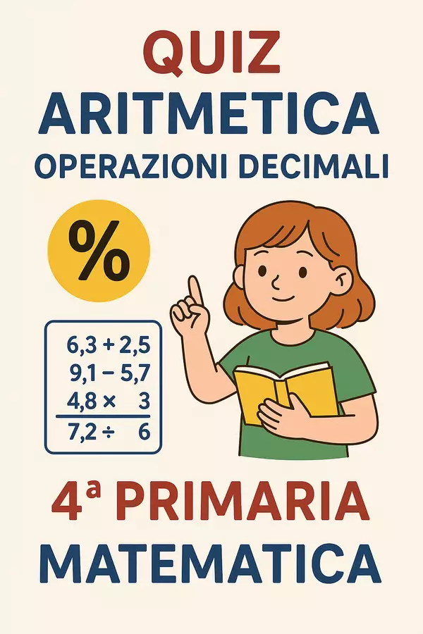 Aritmetica: Operazioni con i Numeri Decimali Quiz - Aritmetica: Operazioni con i Numeri Decimali - Matematica Insieme - Pagina di copertina