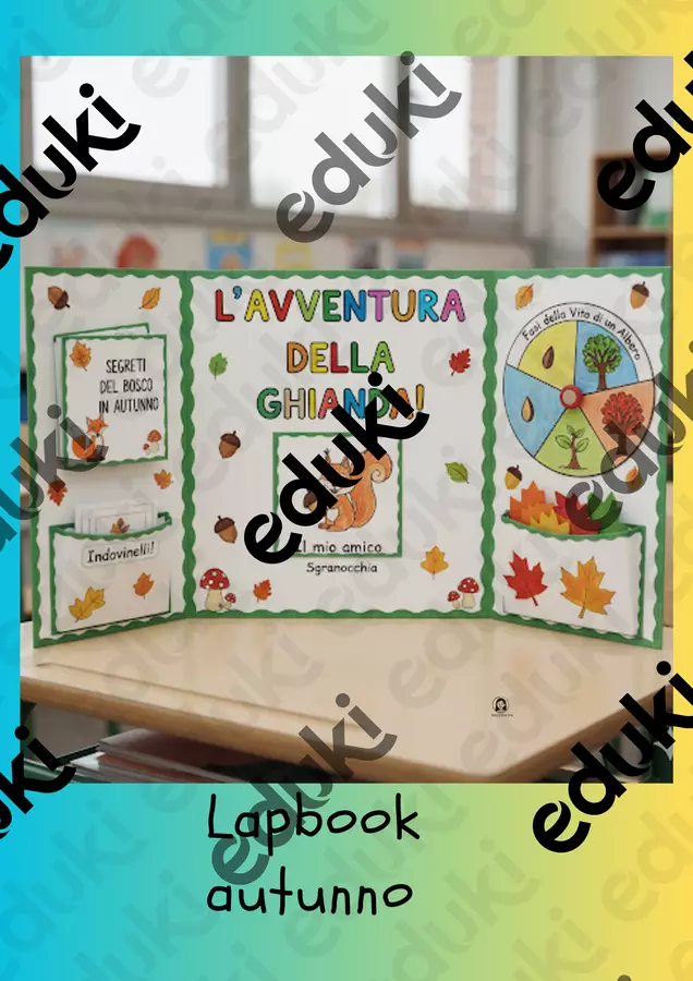 Lapbook sull'autunno, classe seconda scuola primaria Materiale interattivo - Lapbook sull'autunno, classe seconda scuola primaria - PIAno PIAno IMPARO! - Pagina di copertina