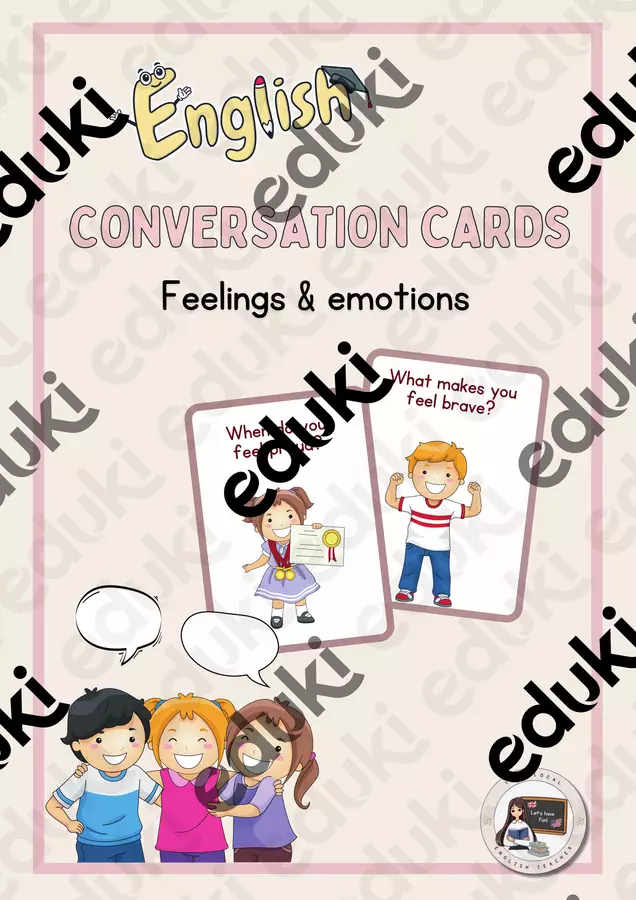 CONVERSATION CARDS - FEELINGS & EMOTIONS | SHEDE DI CONVERSAZIONE - EMOZIONI & SENTIMENTI Altro tipo di materiale - CONVERSATION CARDS - FEELINGS & EMOTIONS | SHEDE DI CONVERSAZIONE - EMOZIONI & SENTIMENTI - Your Local English Teacher - Pagina di copertina