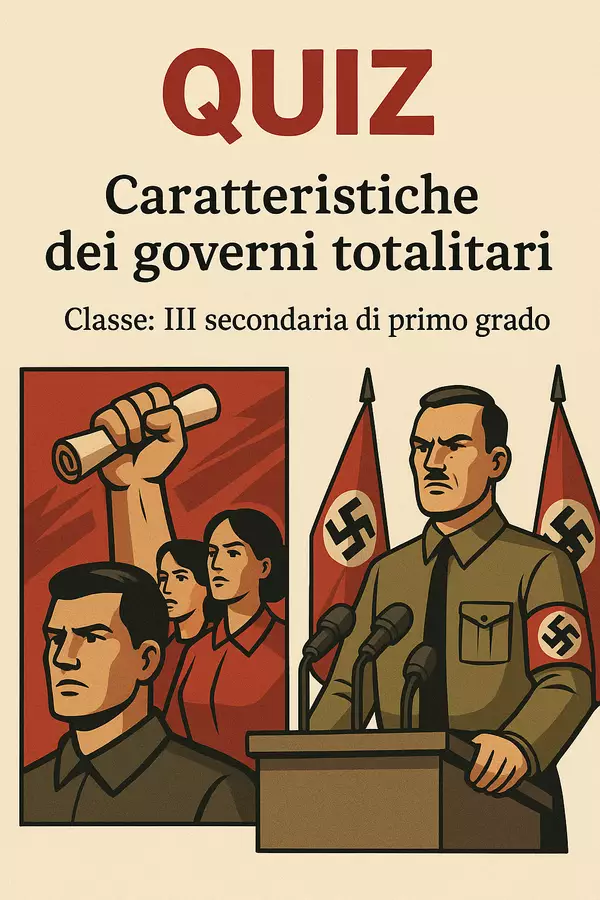 Quiz: Caratteristiche dei governi totalitari Quiz - Quiz: Caratteristiche dei governi totalitari - La Macchina del Sapere - Pagina di copertina