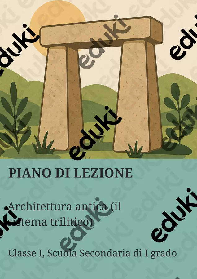 Architettura antica (il sistema trilitico) Piani di lezione - Architettura antica (il sistema trilitico) - La Macchina del Sapere - Pagina di copertina