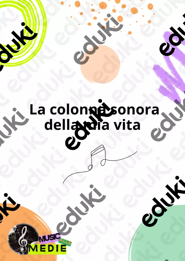 La colonna sonora della mia vita. Altro tipo di materiale - La colonna sonora della mia vita. - MusicAlleMedie - Pagina di copertina