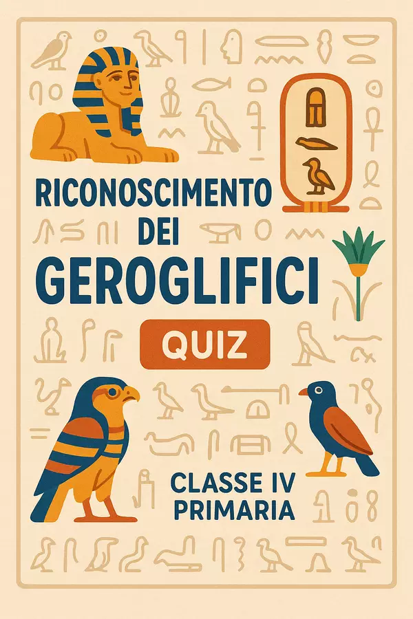 Quiz: Riconoscimento dei geroglifici Quiz - Quiz: Riconoscimento dei geroglifici - La Macchina del Sapere - Pagina di copertina