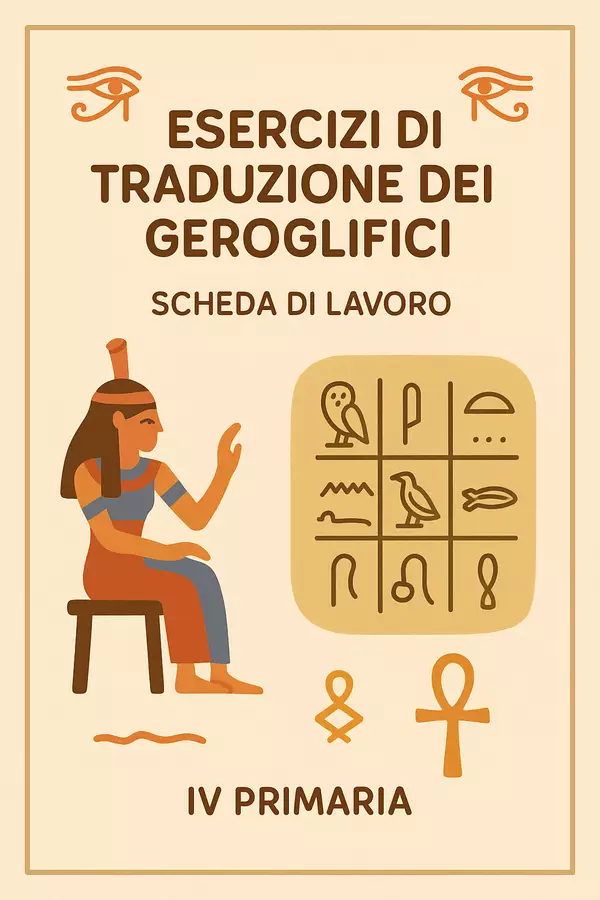 Esercizi di traduzione dei geroglifici Esercizi - Esercizi di traduzione dei geroglifici - La Macchina del Sapere - Pagina di copertina