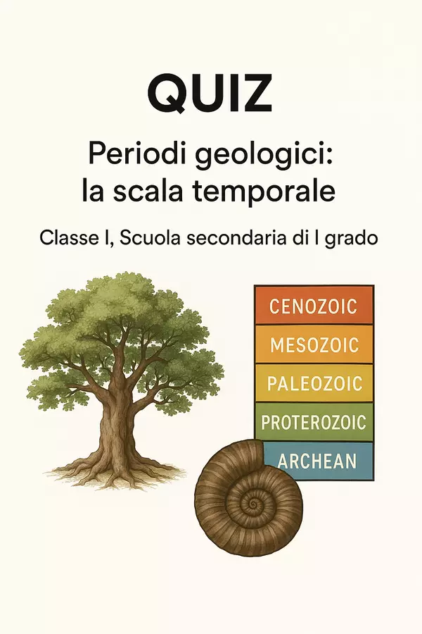 Quiz: Periodi geologici, la scala temporale geologica Quiz - Quiz: Periodi geologici, la scala temporale geologica - La Macchina del Sapere - Pagina di copertina