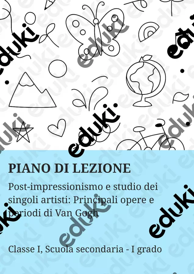 Post-impressionismo e studio dei singoli artisti: Principali opere e periodi di Van Gogh Piani di lezione - Post-impressionismo e studio dei singoli artisti: Principali opere e periodi di Van Gogh - Scuola a Colori - Pagina di copertina