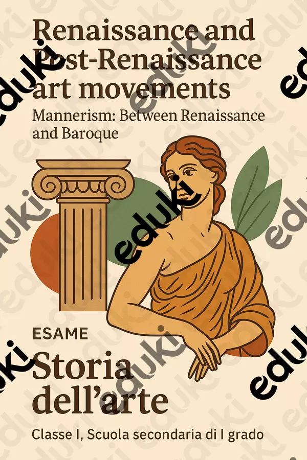 Mannerism: Between Renaissance and Baroque Compiti in classe/Test - Mannerism: Between Renaissance and Baroque - Scuola a Colori - Pagina di copertina