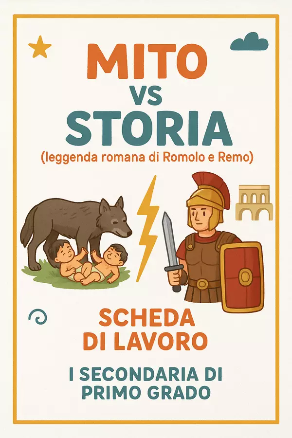 Mito VS Storia (la leggenda di Romolo e Remo) Esercizi - Mito VS Storia (la leggenda di Romolo e Remo) - La Macchina del Sapere - Pagina di copertina