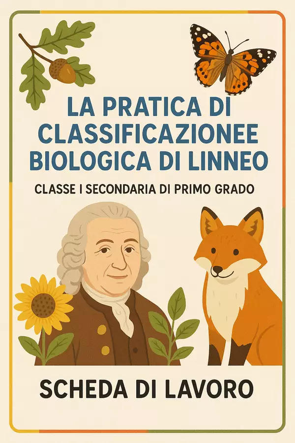 La pratica di classificazione biologica di Linneo (la tassonomia di Linneo) Esercizi - La pratica di classificazione biologica di Linneo (la tassonomia di Linneo) - La Macchina del Sapere - Pagina di copertina