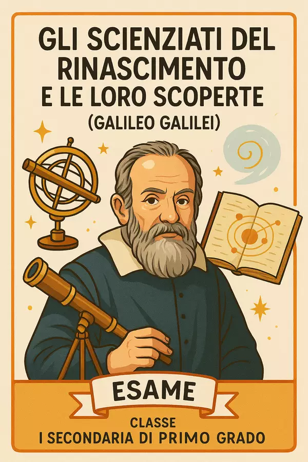 Esame: Gli scienziati del Rinascimento e le loro scoperte (Galileo Galilei) Compiti in classe/Test - Esame: Gli scienziati del Rinascimento e le loro scoperte (Galileo Galilei) - La Macchina del Sapere - Pagina di copertina