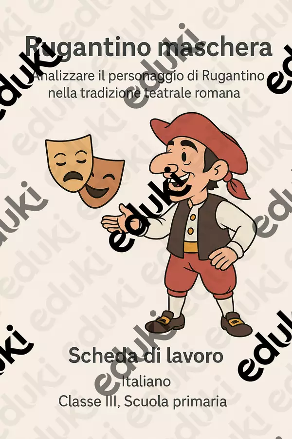 Analizzare il personaggio di Rugantino nella tradizione teatrale romana - sl Schede informative - Analizzare il personaggio di Rugantino nella tradizione teatrale romana - sl - Maestra di Italiano - Pagina di copertina