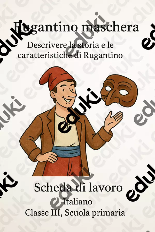 Descrivere la storia e le caratteristiche di Rugantino Schede informative - Descrivere la storia e le caratteristiche di Rugantino - Maestra di Italiano - Pagina di copertina