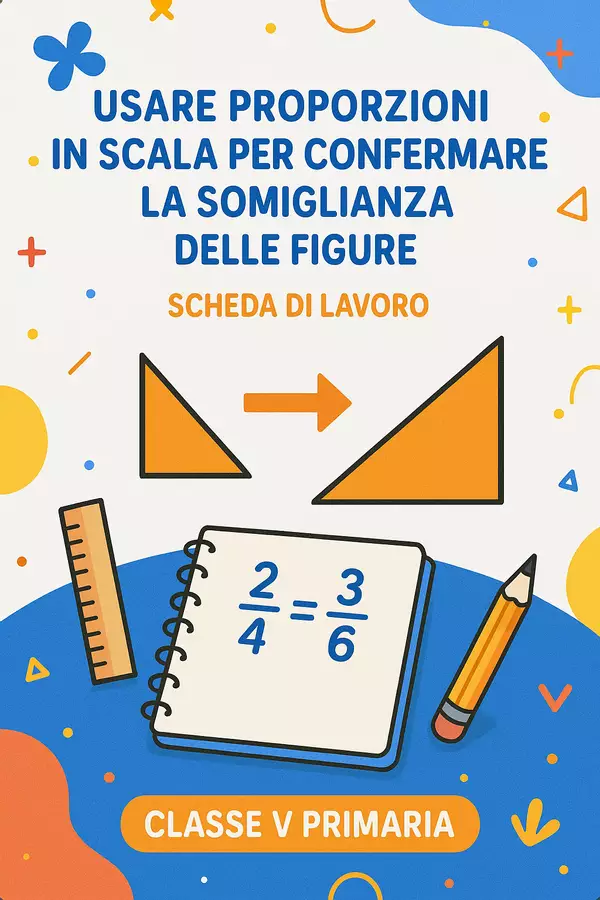 Usare proporzioni in scala per confermare la somiglianza delle figure Esercizi - Usare proporzioni in scala per confermare la somiglianza delle figure - Matematica Insieme - Pagina di copertina