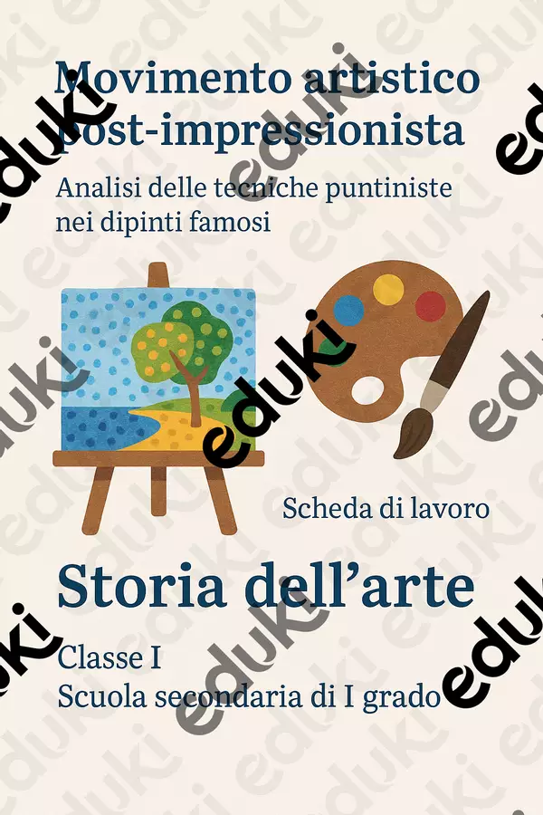 Analisi delle tecniche puntiniste nei dipinti famosi Schede informative - Analisi delle tecniche puntiniste nei dipinti famosi - Scuola a Colori - Pagina di copertina
