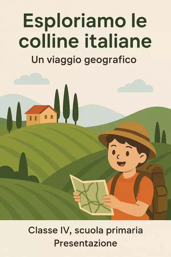 Esploriamo le colline italiane: Un viaggio geografico Presentazioni / Lavagne - Esploriamo le colline italiane: Un viaggio geografico - Maestra Geo Giulia - Pagina di copertina
