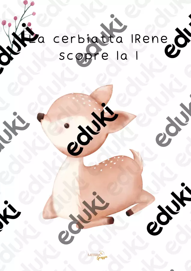 La cerbiatta Irene scopre la I Esercizi - La cerbiatta Irene scopre la I - Pedagogista Letizia Grasso - Pagina di copertina