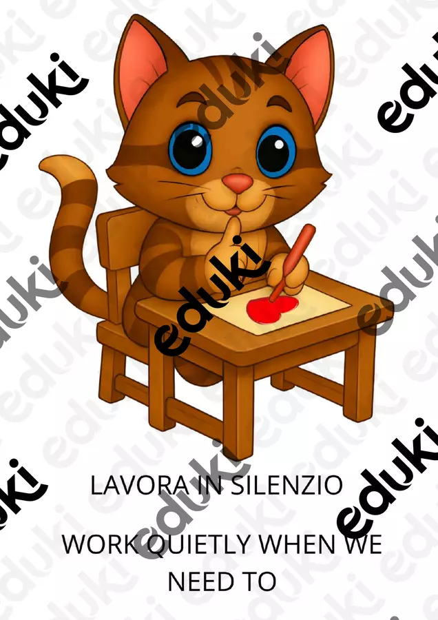 Le Regole della Classe suggerite dal Gattino Oliver Poster - Le Regole della Classe suggerite dal Gattino Oliver - La maestra Sofia Masi - Pagina di copertina
