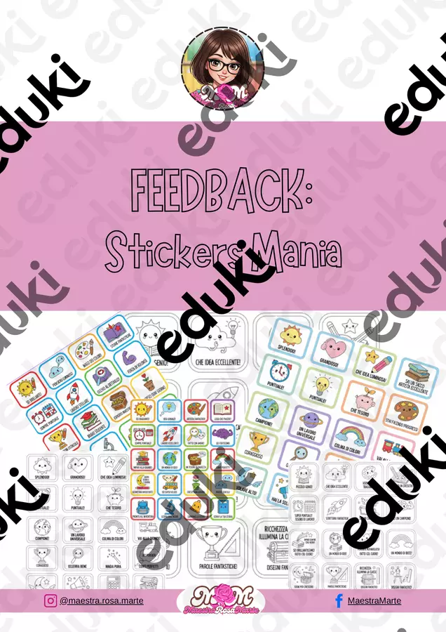 FEEDBACK stickers Flashcard - FEEDBACK stickers - MRMaestraRosaMarte - Pagina di copertina